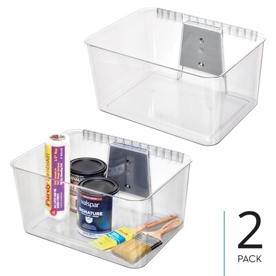 Large Wallspace Storage Bin and Bracket - Wall-Mounted Storage Bins for Garage, Laundry Room, and Pa