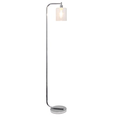 Creekwood Home 63 Metal Floor Lamp with Cylindrical Shade, Chrome (CWF-1000-CH)