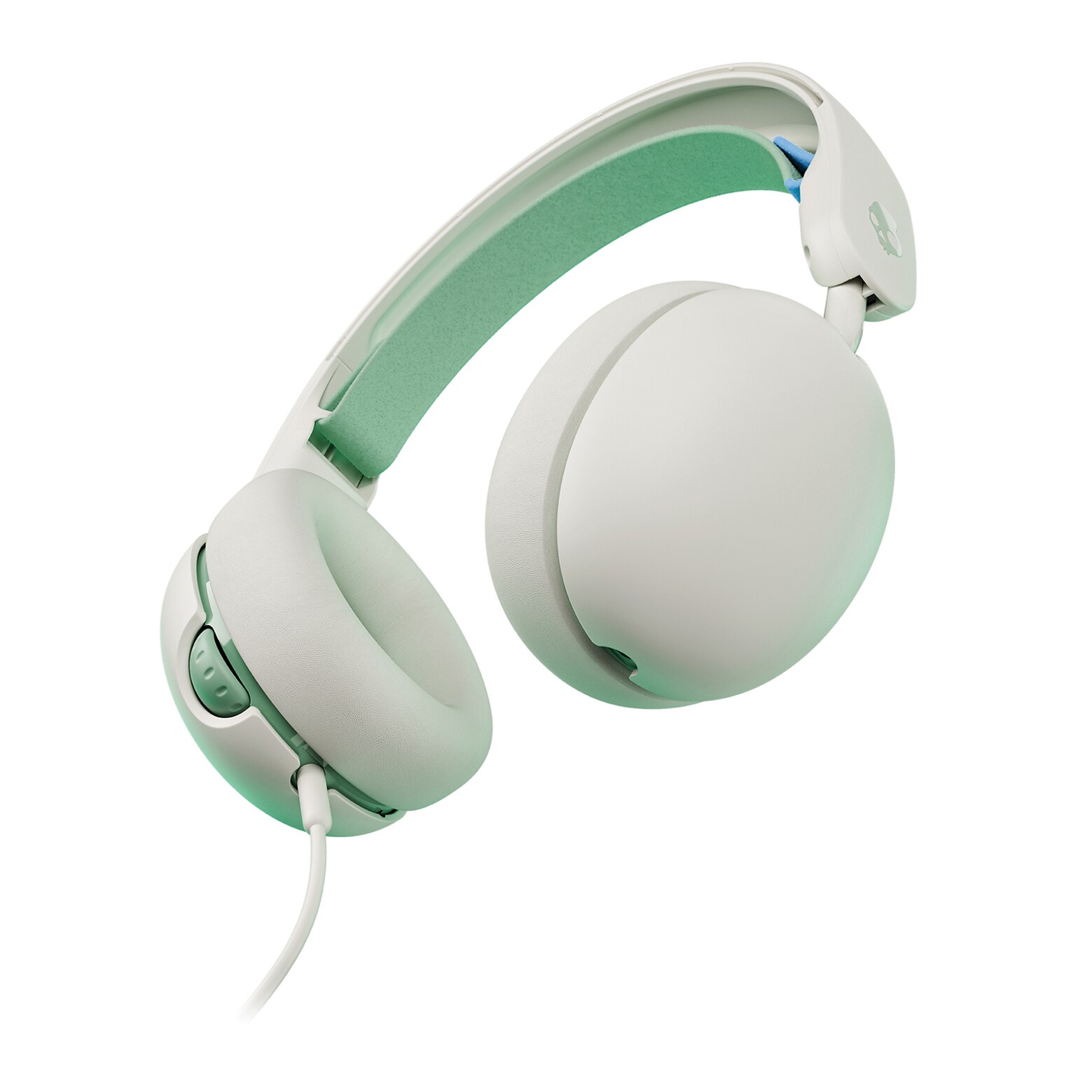 Skullcandy Grom Childrens Over-Ear Headphones with Microphone, Bone Seafoam (S6KAY-R952)