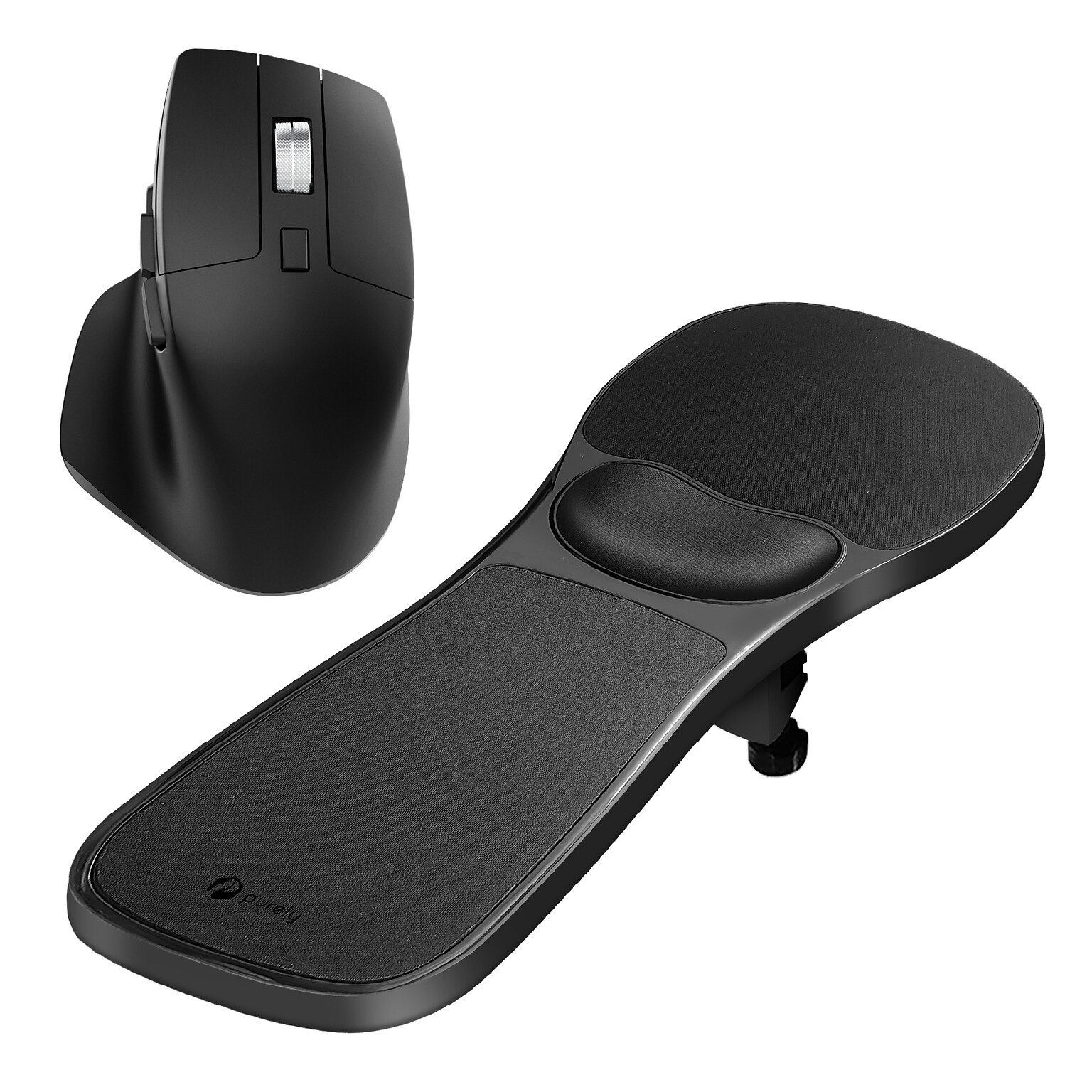 Purely E5920 Foam Non-Skid Arm Rest Pad and Mouse Bundle, Black (PMPE5920BD1)