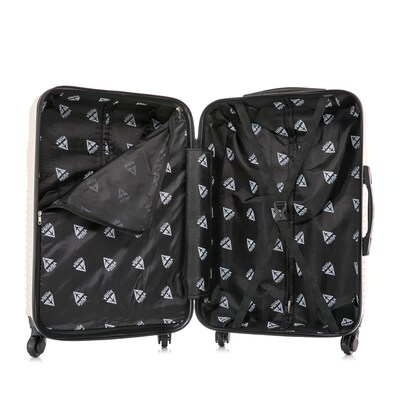 InUSA Resilience 3-Piece Hardside Spinner Luggage Set, TSA Checkpoint Friendly, Sand (IURESSML-SAN)