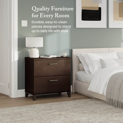 Bush Home Somerset 2 Drawer Lateral File Cabinet, Mocha Cherry (WC81880)