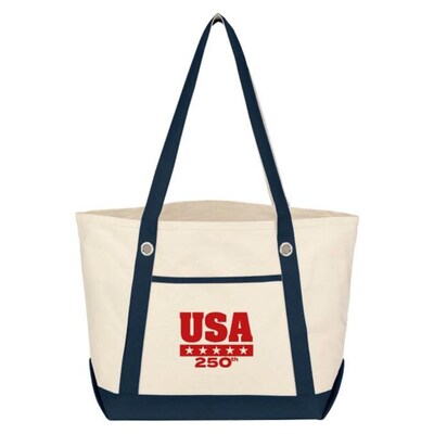Cotton Canvas Sailing Tote Bag