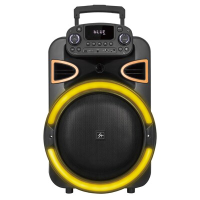 STUDIO PRO by FISHER DJ PARTY PRO Wireless Bluetooth Portable LED Ring-Light Party System Speaker, B