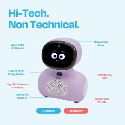Miko Mini AI-Powered Smart Robot for Kids, Purple (EMK4P)