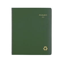 2024 AT-A-GLANCE Recycled 9 x 11 Monthly Planner, Green (70-260G-60-24)