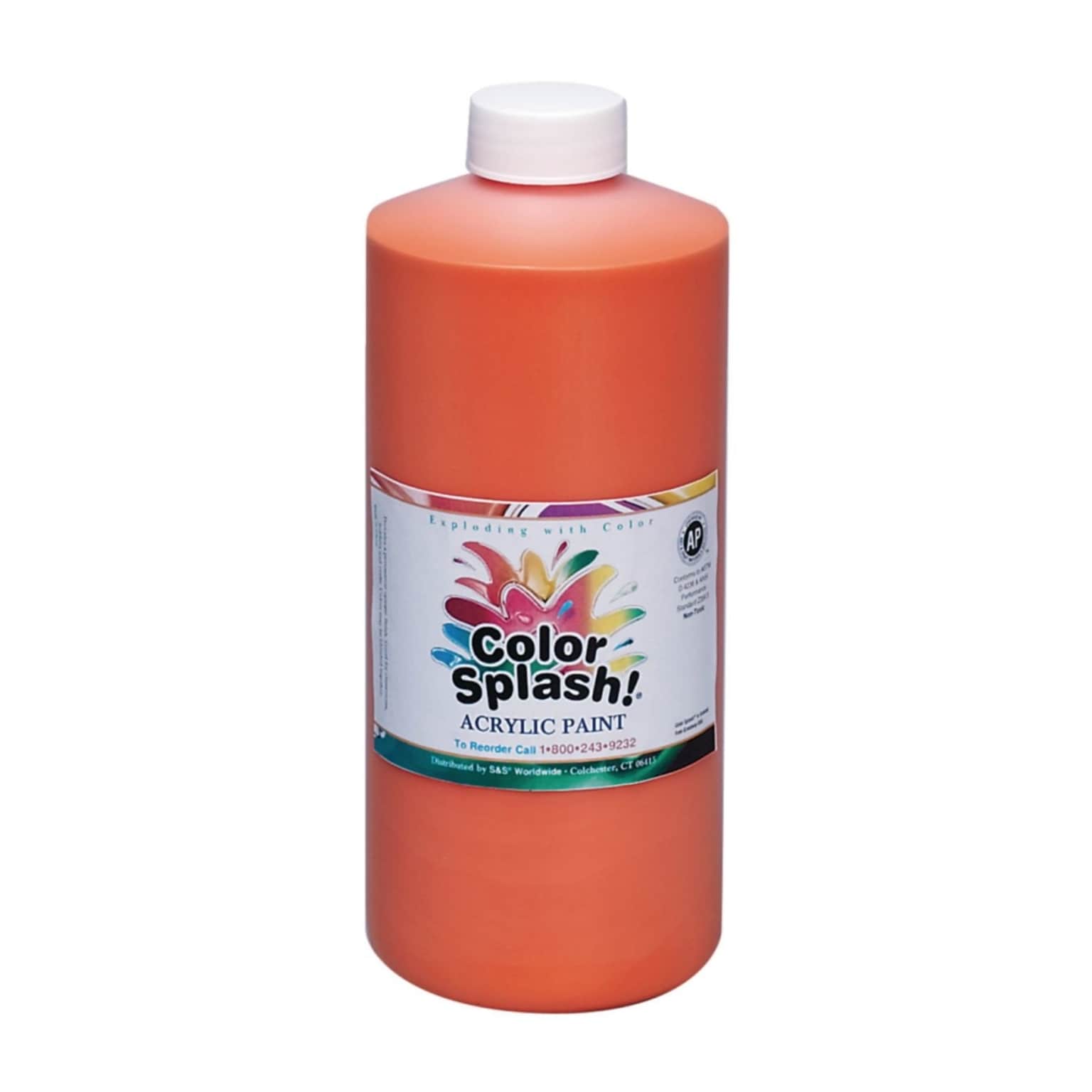 S&S Color Splash Acrylic Paint 32 oz., Orange (PT3362002)