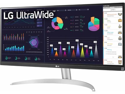 LG UltraWide 29 100 Hz LCD Monitor, White/Silver Pearl (29BQ650-W)