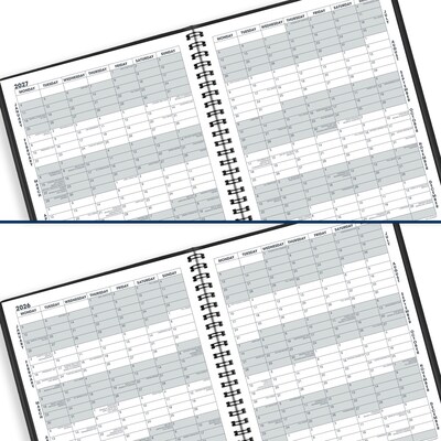 2026 AT-A-GLANCE 8" x 8.75" Monthly Planner, Faux Leather Cover, Black (70-120-05-26)