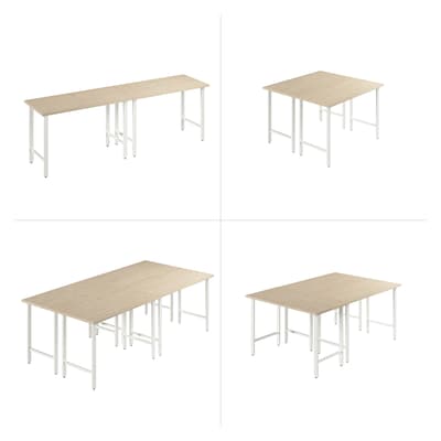 Bush Business Furniture Hustle 48"W Computer Desk with Metal Legs, Natural Elm (HUD148NE)