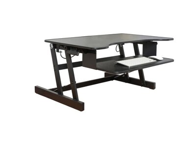 Lorell Adjustable Desk/Monitor Riser, 32W x 21.5D x 16H, Black (LLR81974)