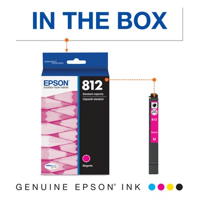 Epson T812 Magenta Standard Yield Ink Cartridge (T812320-S)