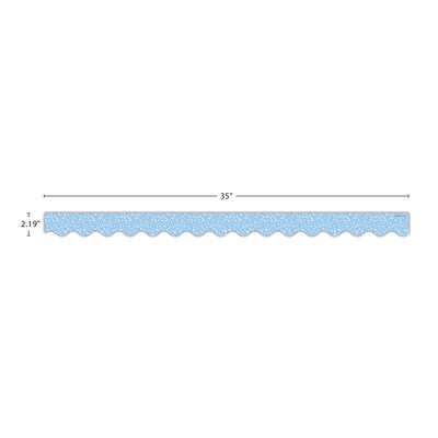 Teacher Created Resources Border Trim, 2.19" x 2.92', Composition Blue Scalloped, 12/Pack, 6 Packs/Bundle (TCR9313-6)