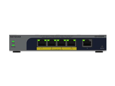 Netgear Easy Smart 5-Port Gigabit Ethernet PoE Managed Switch, 1000Mbps, Black (GS105EPP-100NAS)