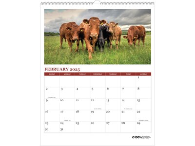 2025 House of Doolittle Farm Life 11" x 14" Monthly Wall Calendar (316-25)