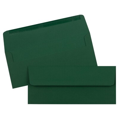 JAM Paper #10 Business Envelope, 4 1/8" x 9 1/2", Dark Green, 50/Pack (21514959I)