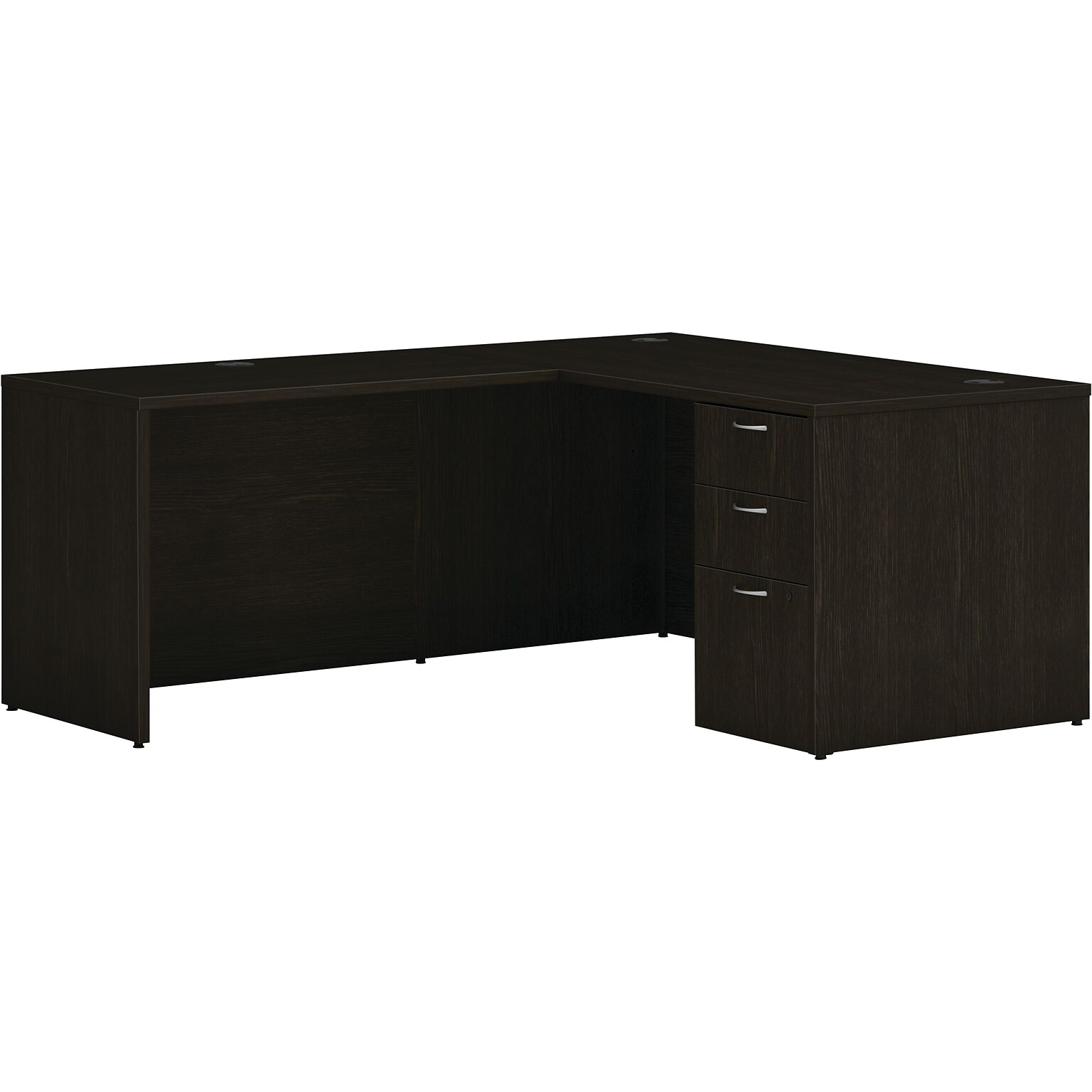 HON Mod 60W L-Shaped Single-Pedestal Desk, Java Oak (HLPL6072LDESK1BBFJA1)