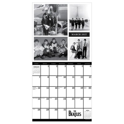 2027 TF Publishing The Beatles 7" x 7" Monthly Wall Calendar, Multicolored (27-2101)