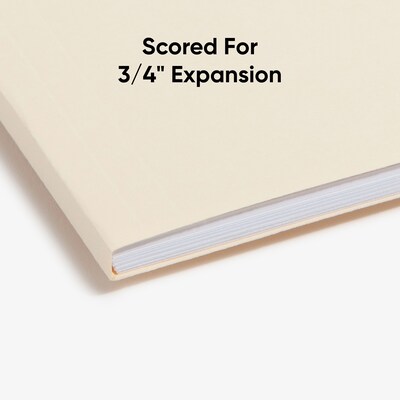 Smead Recycled Reinforced Classification Folder, 3/4" Expansion, Letter Size, Manila, 50/Box (14537)