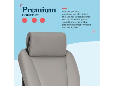 La-Z-Boy Vannes Ergonomic Polyurethane Swivel Executive Chair, Gray (60101-GRY)