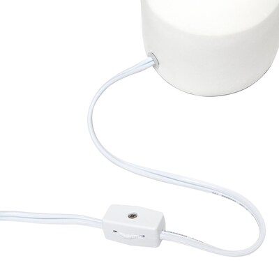 Simple Designs Mini Bocksbeutal Concrete Table Lamp, Off White (LT2080-OFF)