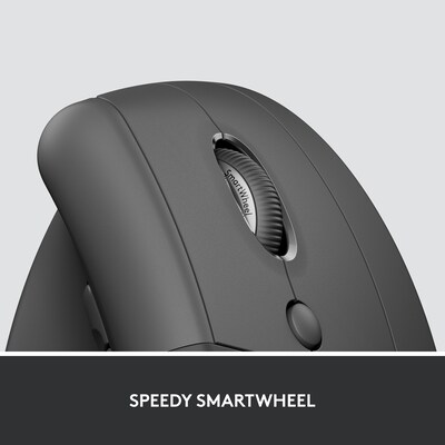 Logitech Lift for Business Wireless Ergonomic Vertical Optical Mouse, Graphite (910-006491)