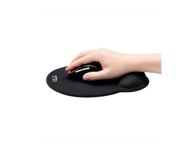 Adesso Truform Visco Foam Non-Skid Mouse Pad/Wrist Rest Combo, Black (TRUFORM P200)