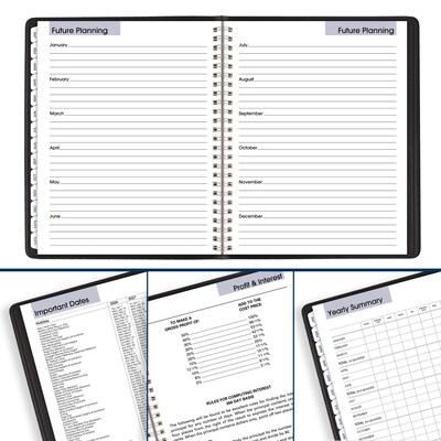 2026 AT-A-GLANCE DayMinder Executive 7" x 8.75" Weekly & Monthly Planner, Faux Leather Cover, Black (G545-00-26)