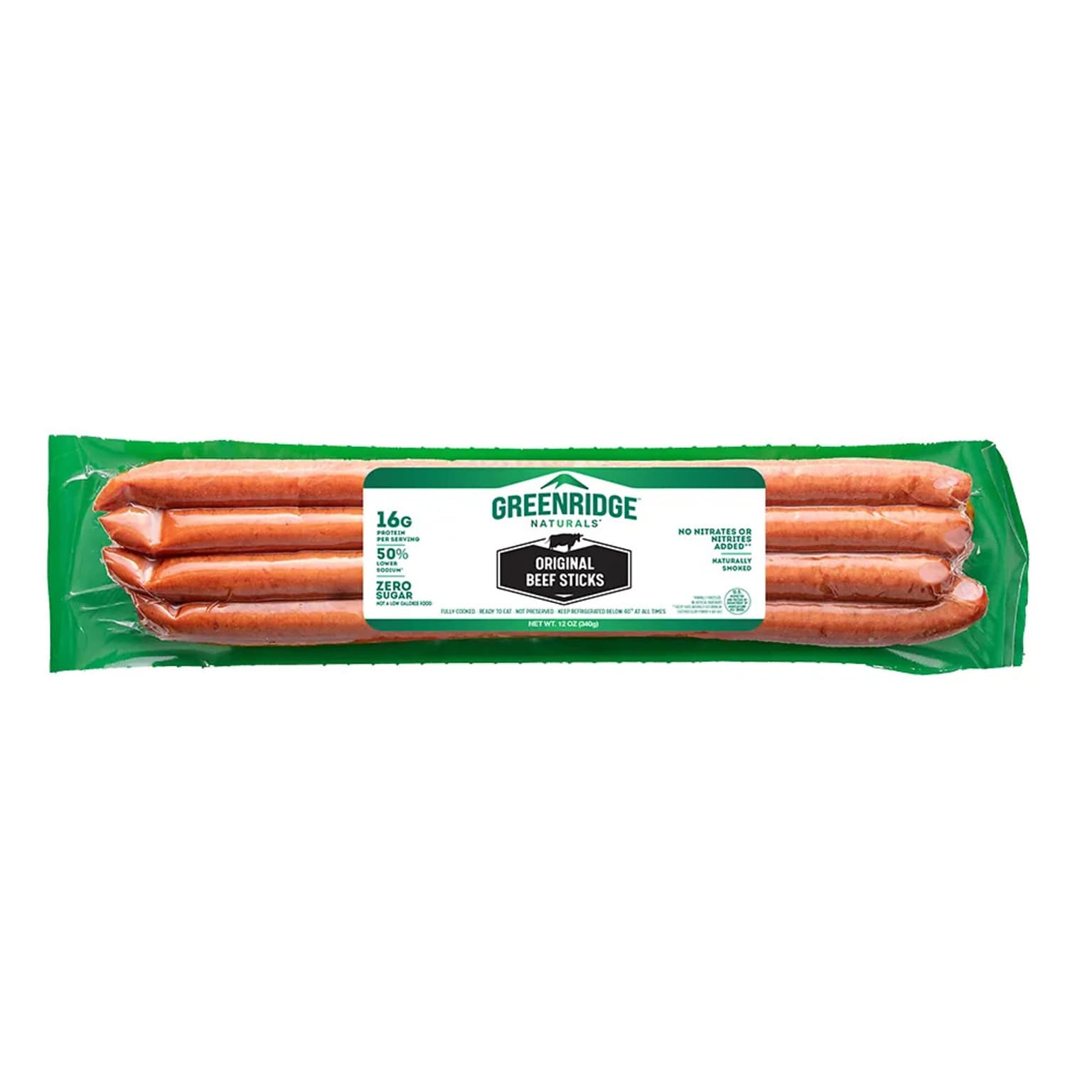 Greenridge Naturals Original Grass Fed Beef Sticks, 1 oz., 12/Pack (220-02690)