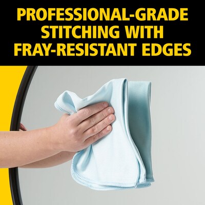 Rubbermaid HYGEN Microfiber Cleaning Cloths, 16" x 16", Blue, 12 Cloths/Pack (FGQ63000BL00)