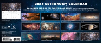 2026 Willow Creek Astronomy 6.5 x 15 Monthly Wall Calendar (54703)