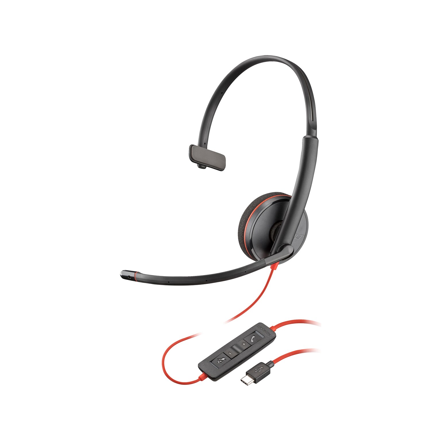 Poly Blackwire 3210 Mono Headset, USB-C/USB-A, UC Certified, Bulk (8X214A6)