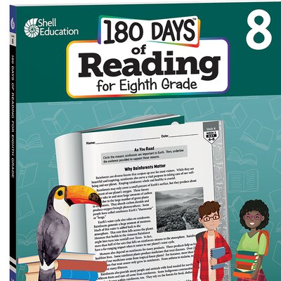 Shell Education 180 Days of Reading 2nd Edition, Grade 8 (SEP135159)