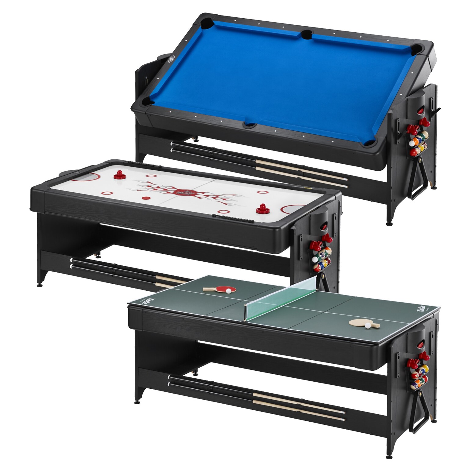 Fat Cat Original 3-in-1 7 Pockey Multi-Game Table, Blue (64-1052)