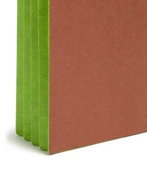 Smead Recycled Reinforced File Pocket, 3" Expansion, Letter Size, Green, 10/Box (73680)