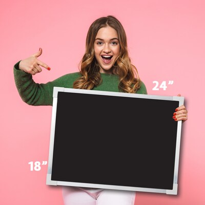 Flipside Chalkboard, 18" x 24", Aluminum Frame (FLP32210)