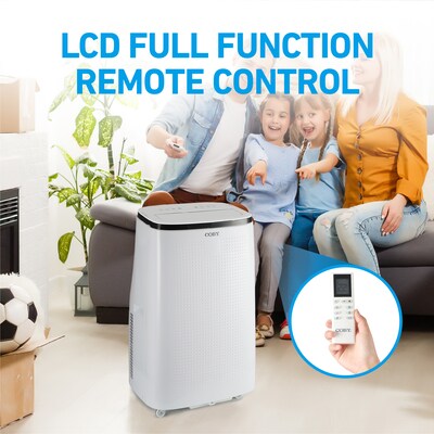 Coby 115-Volt 15,000 BTU (10,800 BTU DOE) Portable Air Conditioner, with Remote, White (CBPAC1080H)