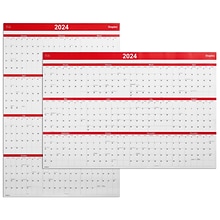 2024 Staples 36 x 24 Wall Calendar, Red (ST53903-24)