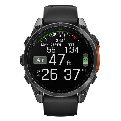 Garmin fenix 8 AMOLED Multisport GPS Smartwatch, Slate Gray & Black, 47mm (GRM0290400)