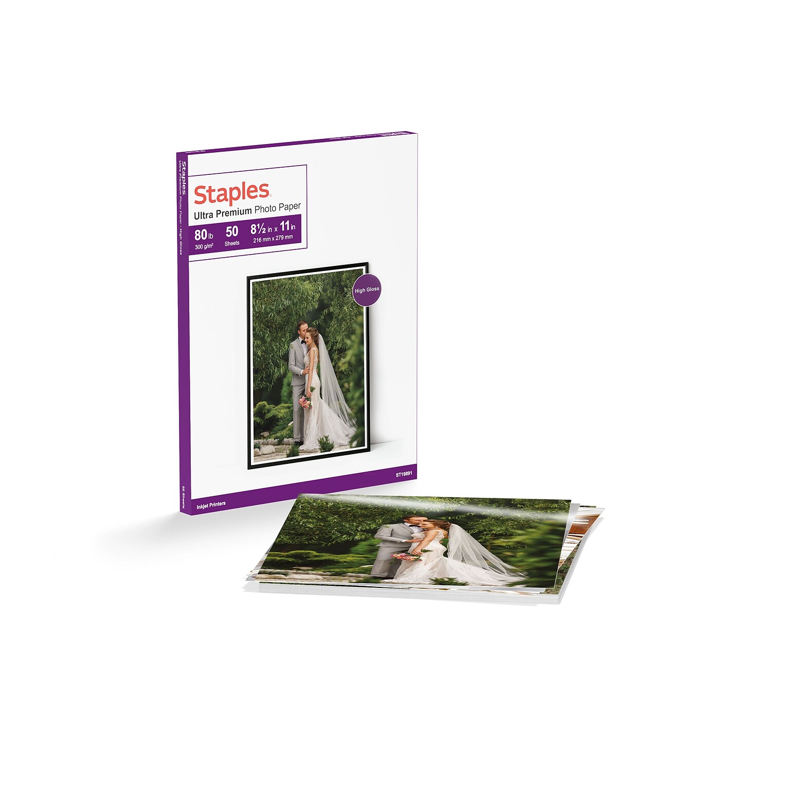 Staples Ultra Premium Glossy Photo Paper, 8.5W x 11L, 50/Pack (19891-CC)