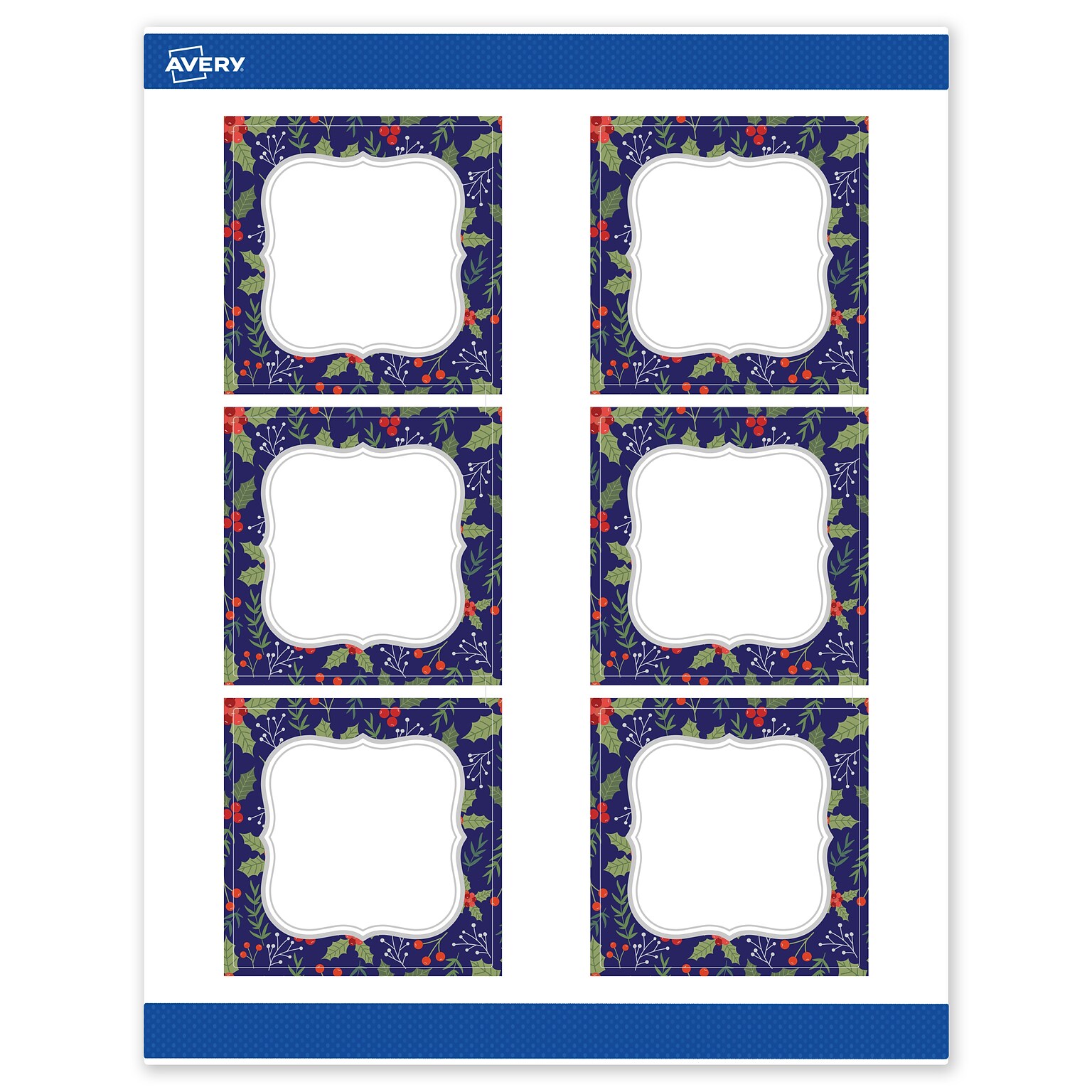 Avery Square Multipurpose Labels, 3 x 3, White, 60/Pack (19479370617)