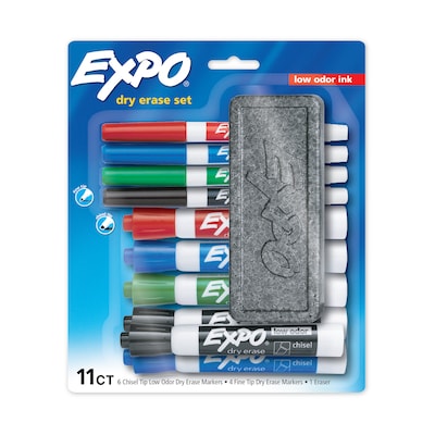 Expo Assorted Starter Set, Mixed Tip, Assorted Colors, 11/Pack (2201149)