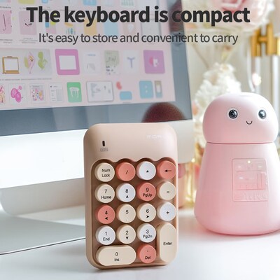 SaharaCase Retro Wireless Numeric Keypad, Sand Beige (KB44)