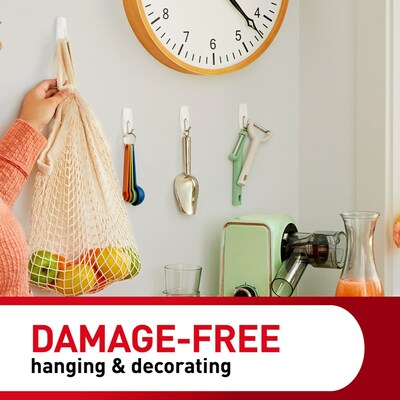 Command Large Utility Hooks, White, Damage Free Hanging of Dorm Room Decorations, 3 Command Hooks, 6 Command Strips (17003-3ES)