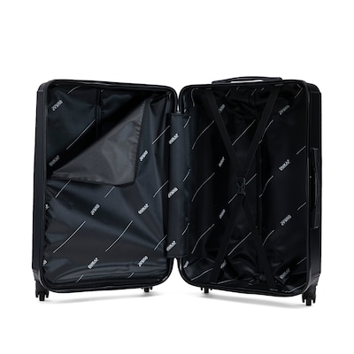 DUKAP Discovery 4-Piece Hardside Spinner Luggage Set, TSA Checkpoint Friendly, Blacj (DKDISSMLXL-BLK)