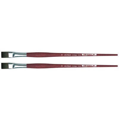 da Vinci COLLEGE Oil and Acrylic Synthetic Bristle, Flat Brush, 2/Bundle (DVXVA874020-2)