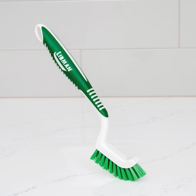 Libman Tile & Grout Brush, Green/White, 6/Carton (18)