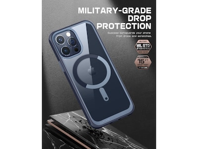SupCase Unicorn Beetle MAG MagSafe Phone Case for iPhone 15 Pro Max, Blue (SUP-iPhone2023Max-6.7-UBMag-Navy)