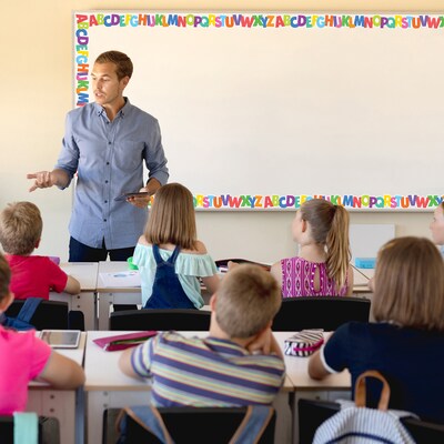 Teacher Created Resources Die-Cut Border Trim, 2.75" x 2.92', Colorful Alphabet, 12/Pack, 6 Packs/Bundle (TCR6916-6)