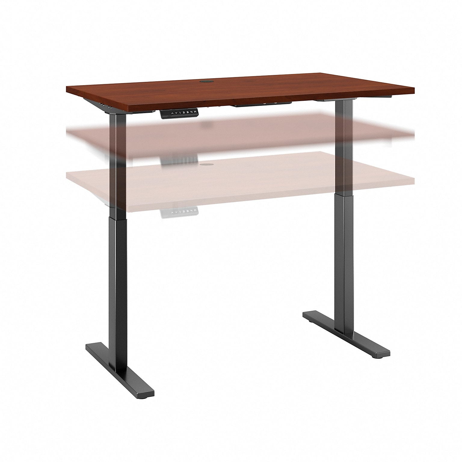Bush Business Furniture Move 60 Series 48W Electric Height Adjustable Standing Desk, Hansen Cherry (M6S4824HCBK)